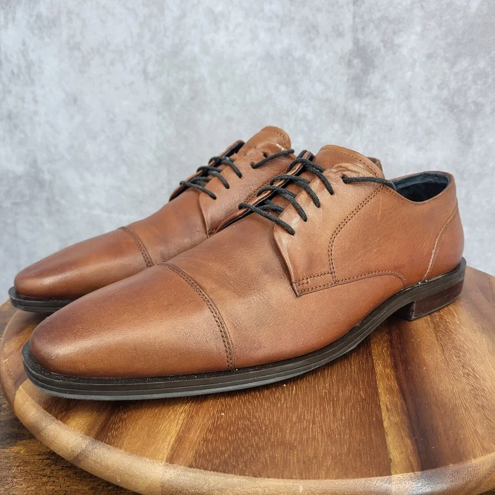 Cole Haan Dawes Grand.OS Oxford Shoes Mens‎ 12 M Brown Leather  Cap Toe Derby